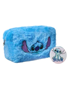 Disney Stitch Blue Makeup Bag and Mirror