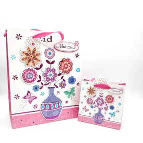 Eid Mubarak Gift Bag Holder Small Ladies Kids 3D Floral Islamic Muslim Ramadan