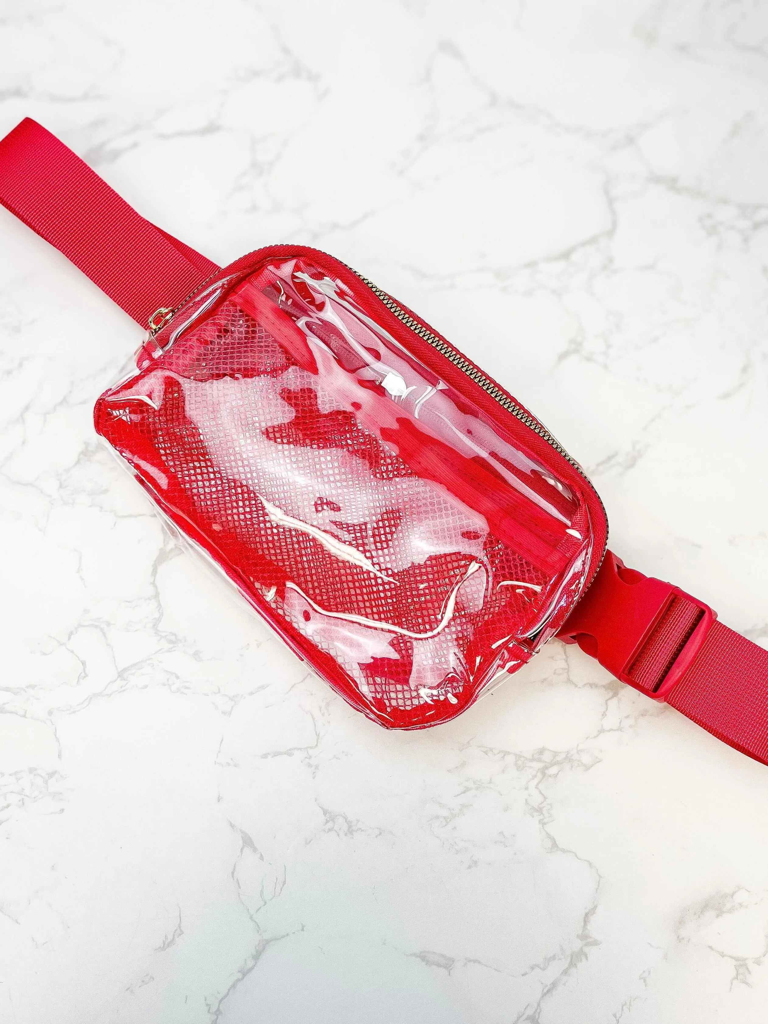 Everyday Clear Belt Bag - Red