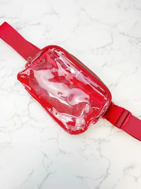 Everyday Clear Belt Bag - Red