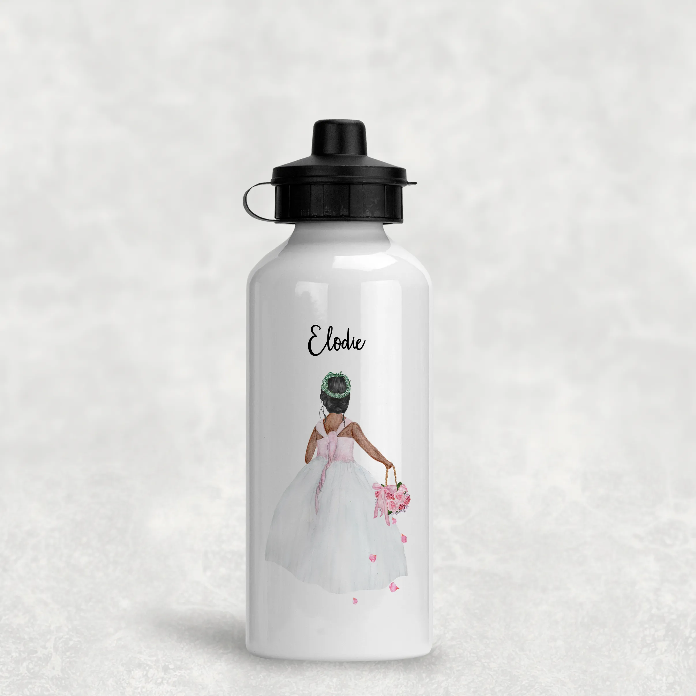 Flower Girl Personalised Wedding Aluminium Water Bottle 400/600ml