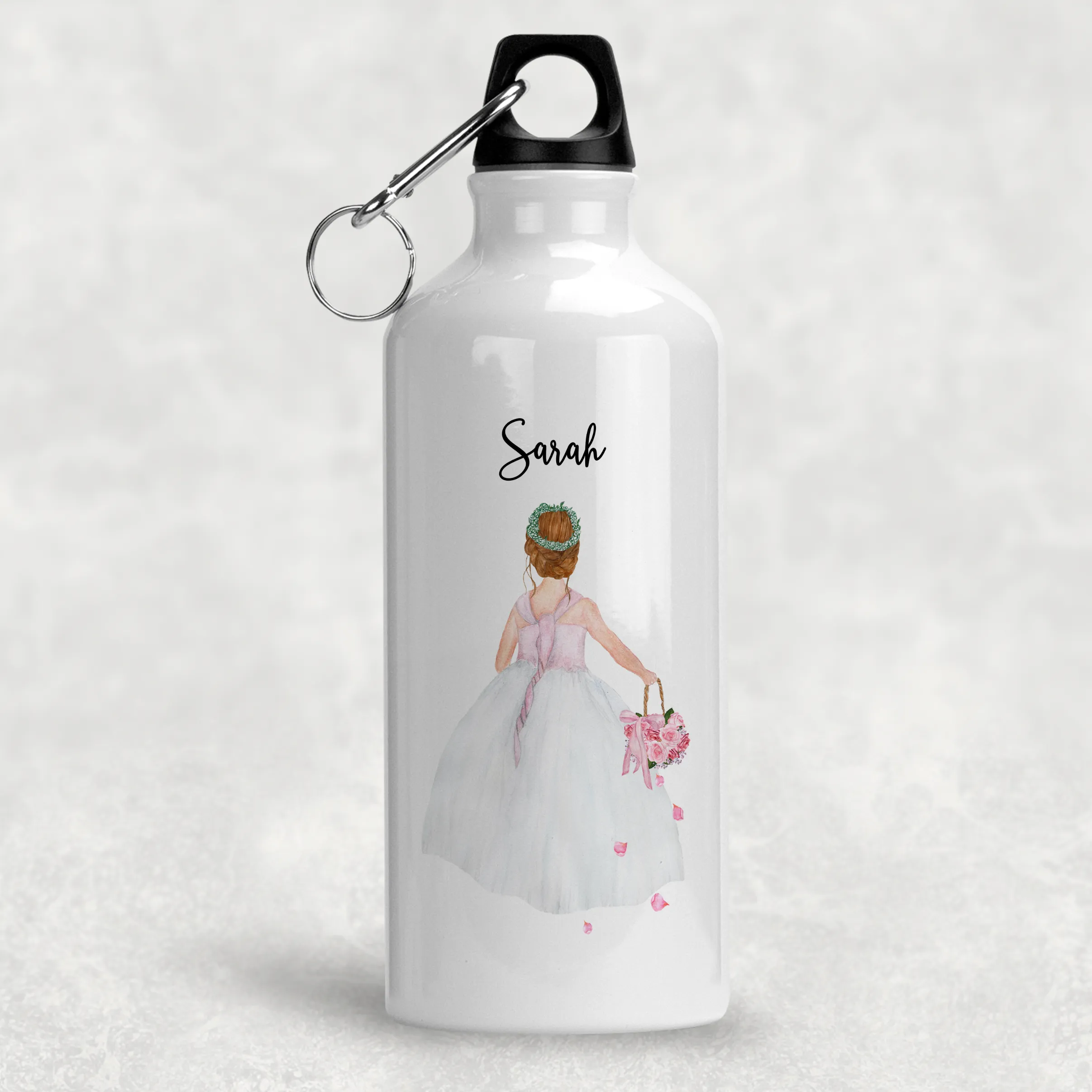 Flower Girl Personalised Wedding Aluminium Water Bottle 400/600ml