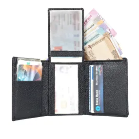 Genuine Grained Leather Trending Trifold Wallet For Men