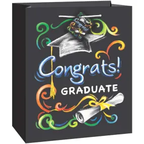 Gift Bag Medium, Chalkboard Graduation