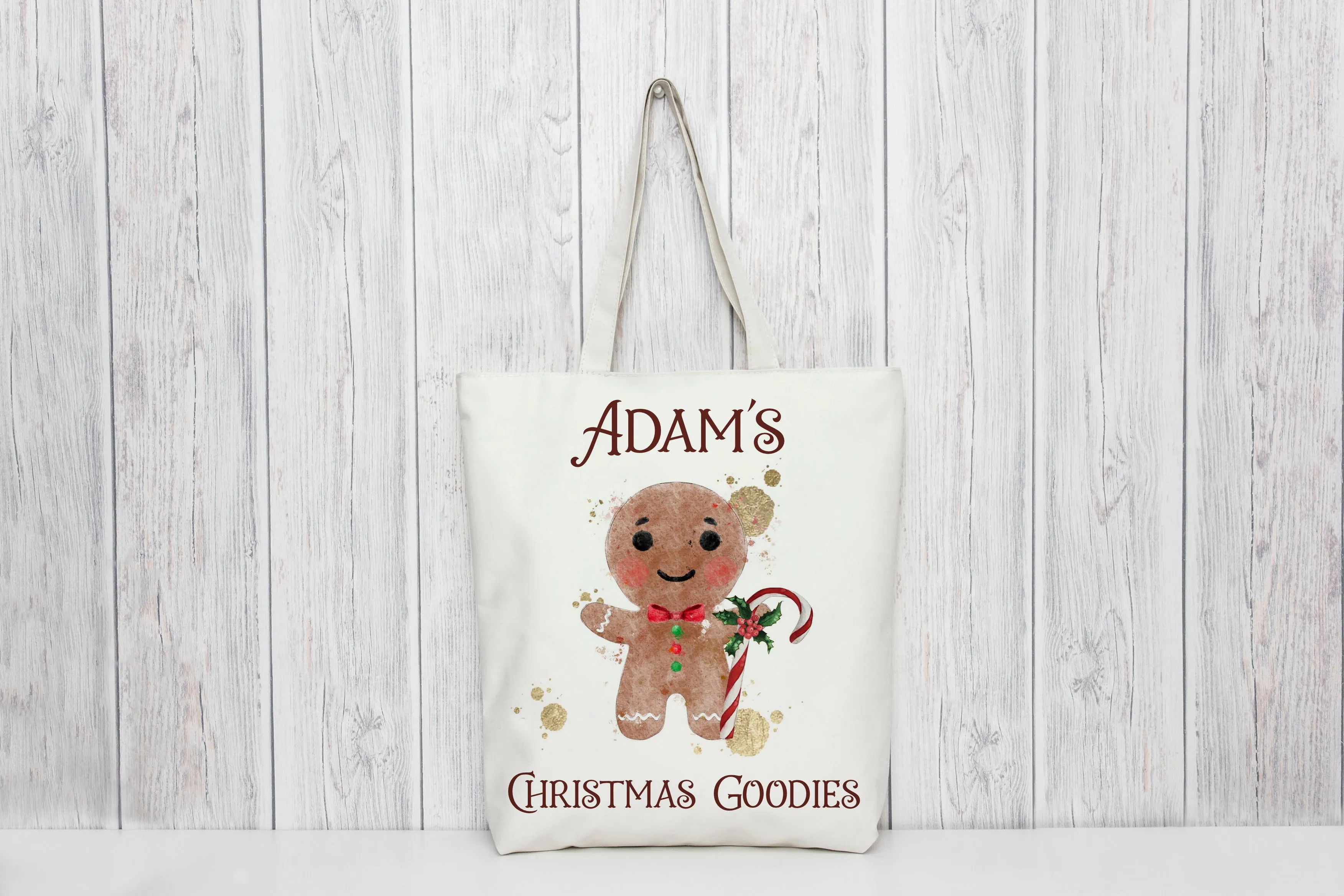 Gingerbread Boy Christmas Bag