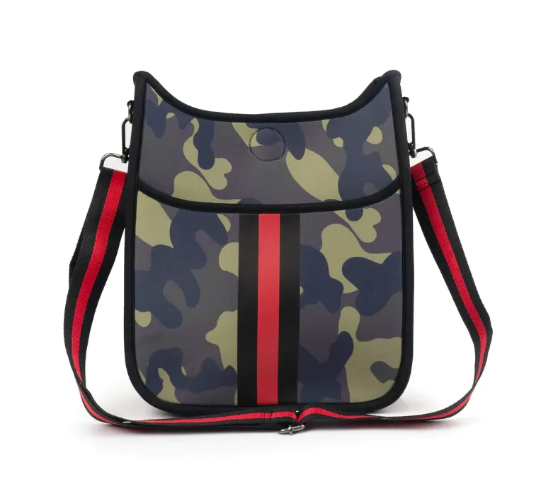 Green Camo Red Strip Neoprene