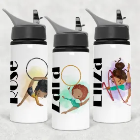 Gymnast Personalised Aluminium Straw Water Bottle 650ml