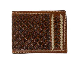 H71AB - Ranger Belt Co. BasketWeave Bi-Fold Wallet