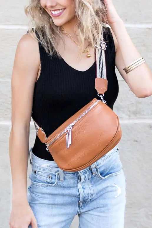 Hazel Genuine Leather Sling Crossbody Bag