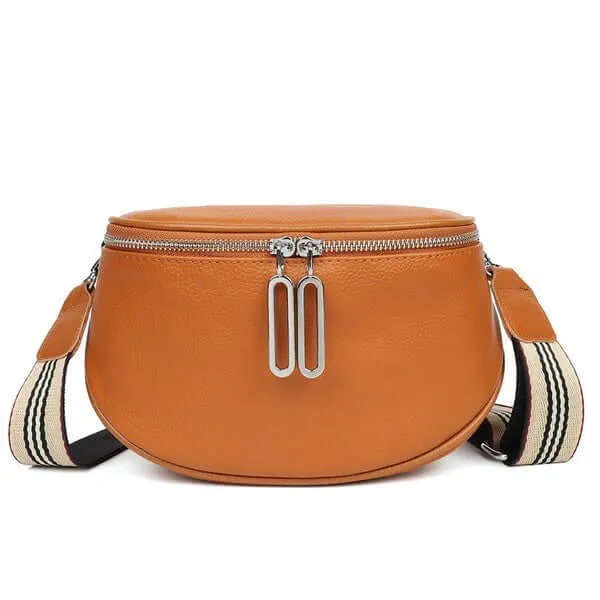 Hazel Genuine Leather Sling Crossbody Bag