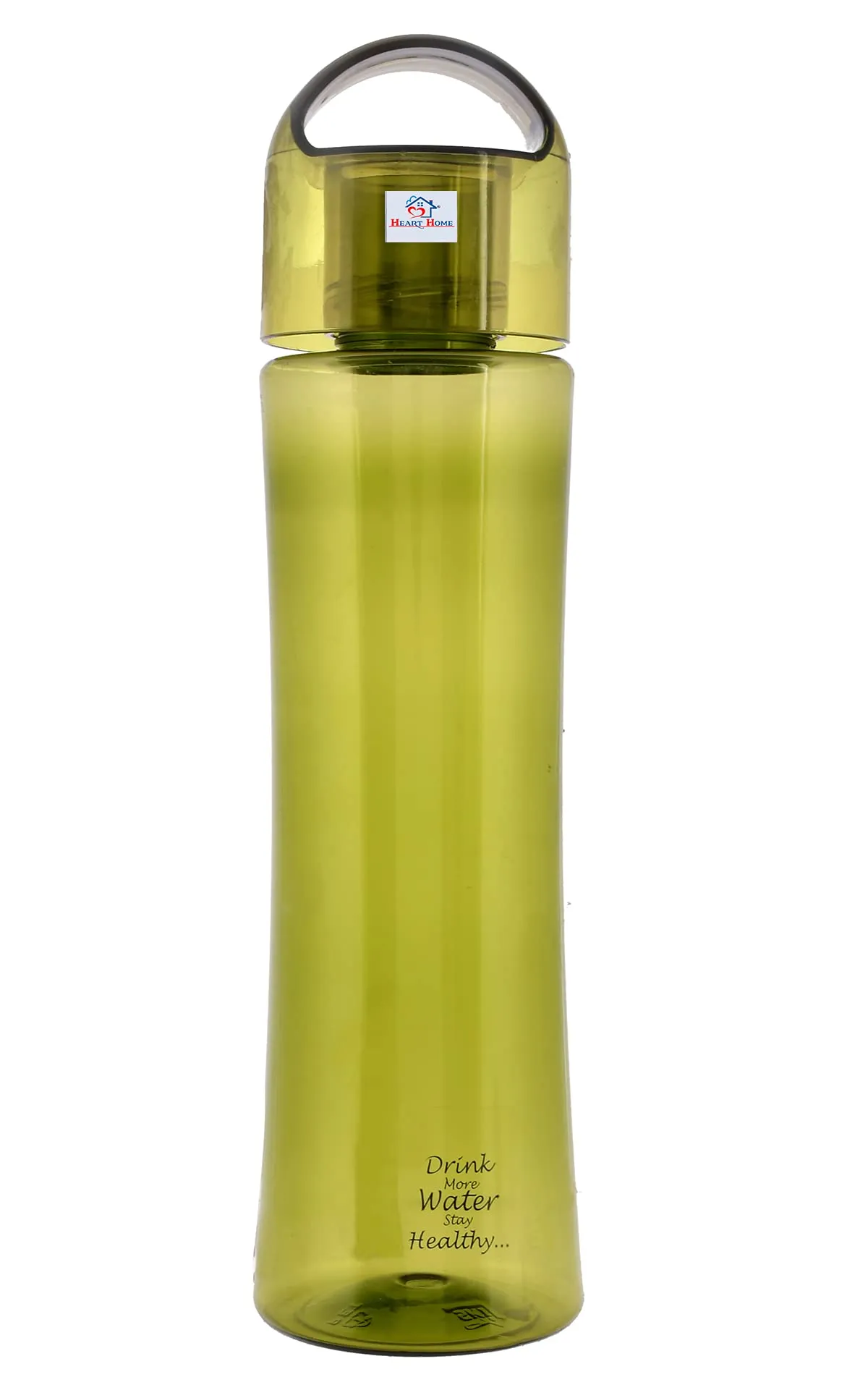 Heart Home Plastic Water Bottle- 1 Litre, Pack of 6 (Green)