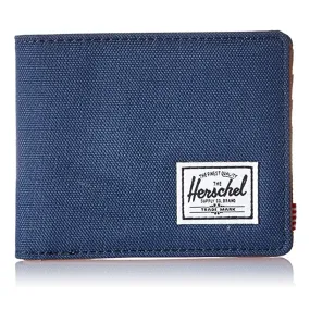 Herschel Unisex Navy/Tan Synthetic Leather Hank Wallet - 10368-00882