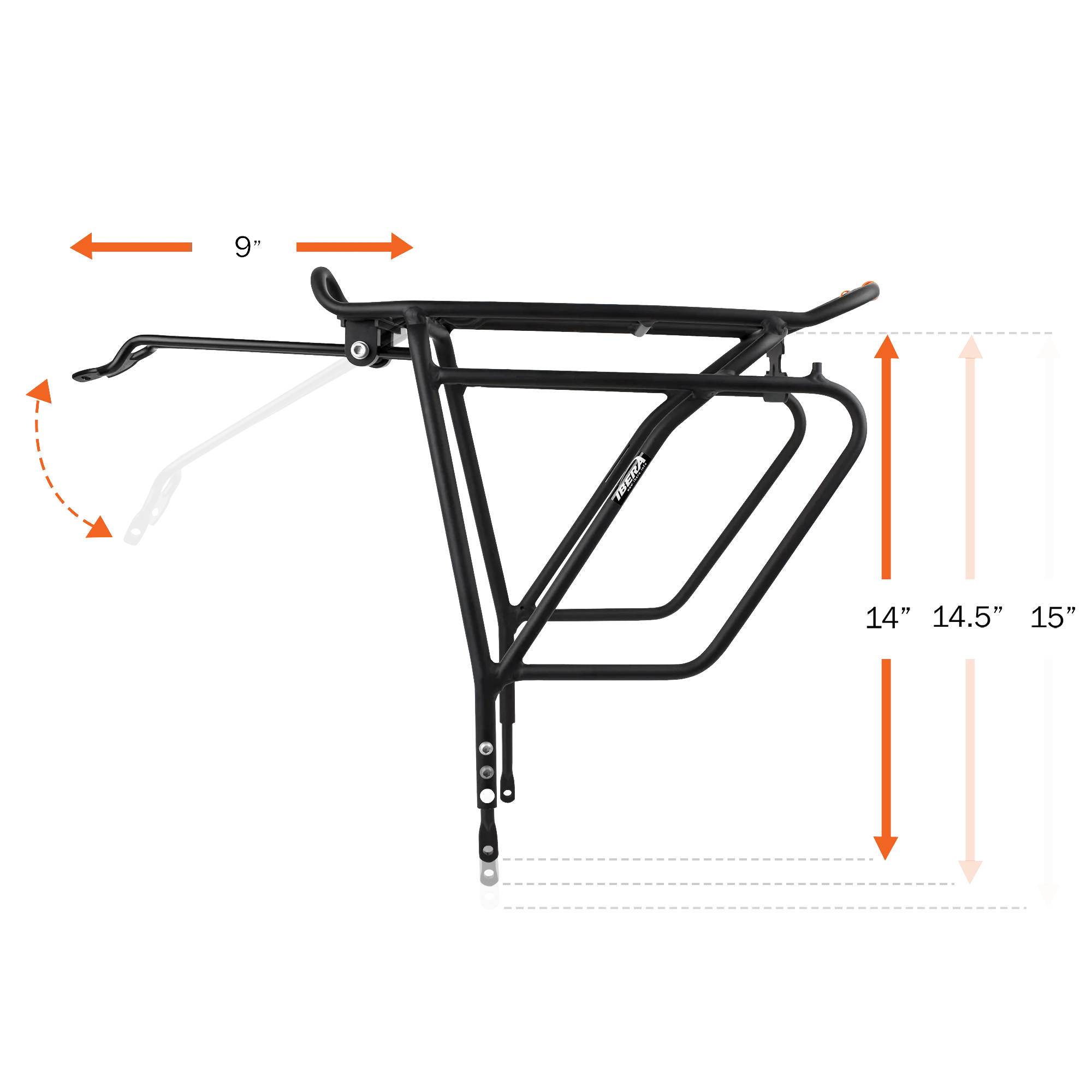 IBERA PakRak Bike Touring Carrier Rack Plus for 26"-29" | IB-RA5