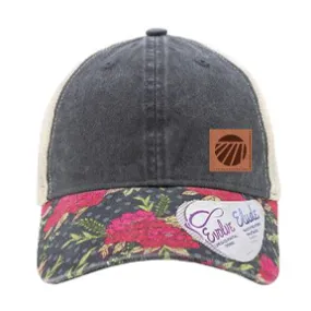 Infinity Her Women's Printed Visor with Mesh Back Cap with Patch
