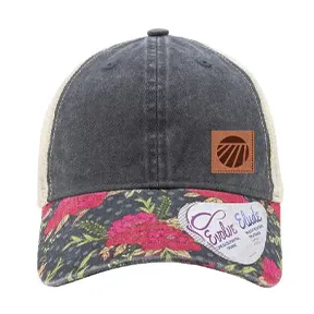 Infinity Her Women's Printed Visor with Mesh Back Cap with Patch