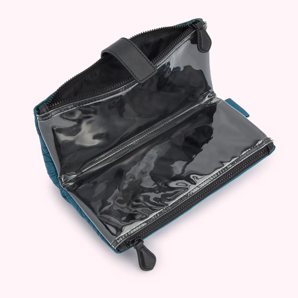 INK QUILTED LIPS DOUBLE MAKE UP BAG