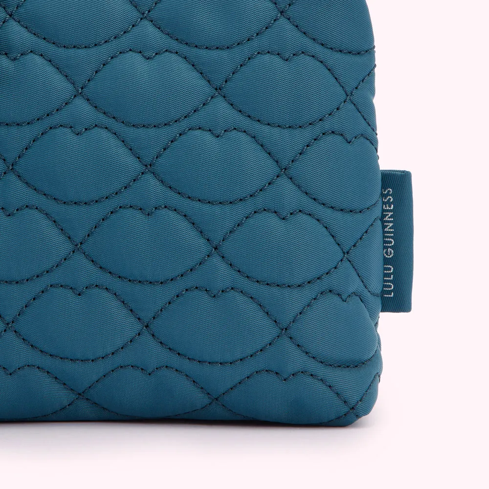 INK QUILTED LIPS DOUBLE MAKE UP BAG