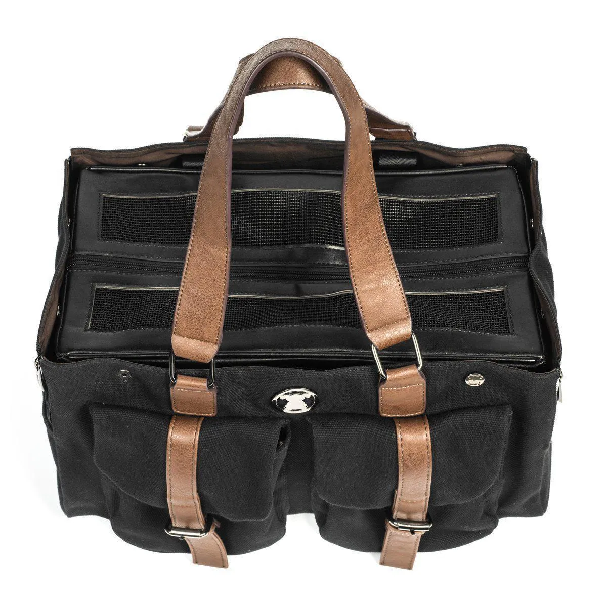 Interchangeable Weekend Canvas Dog Carrier Black