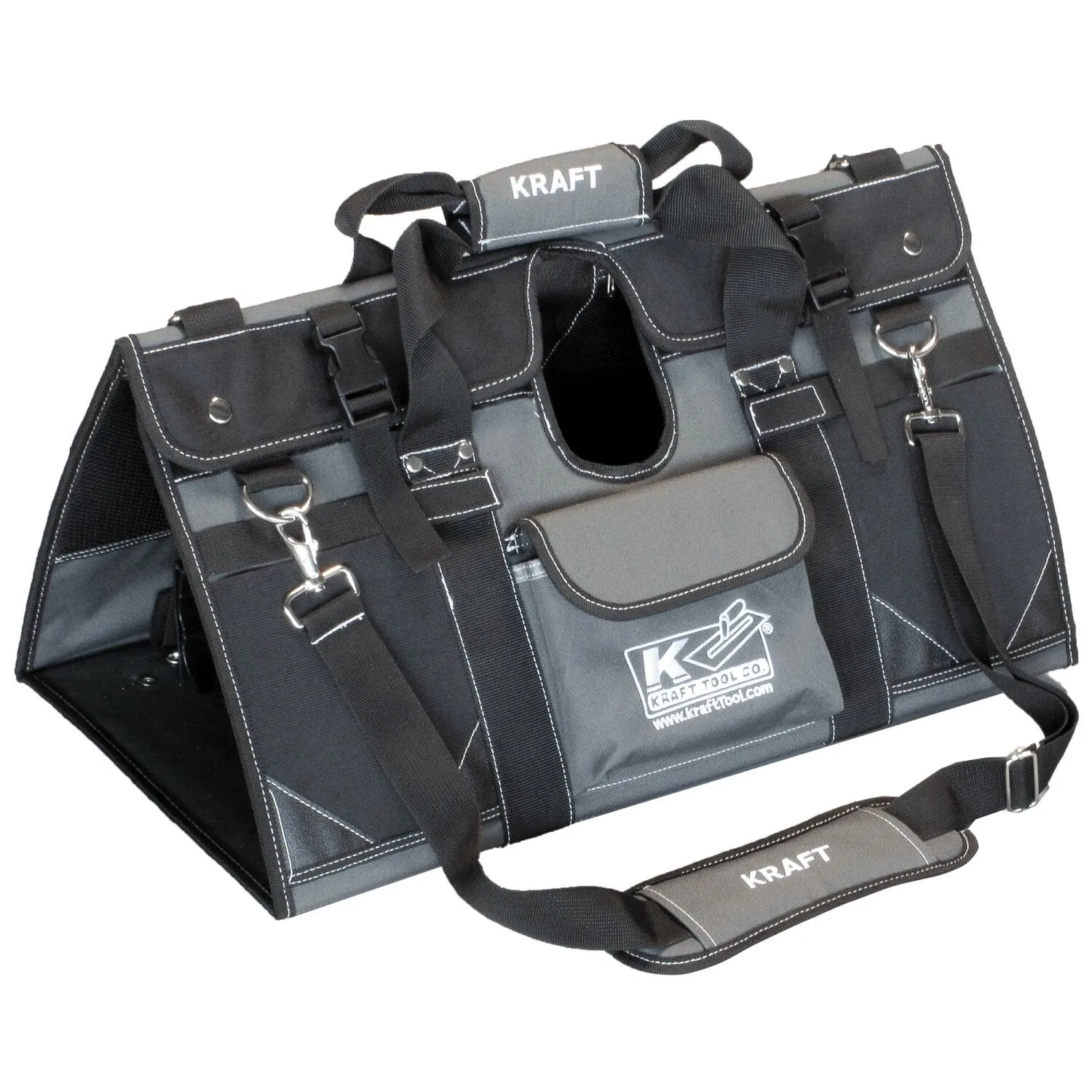 Kraft Tool CC1006 EZY-Tote Tool Carrier with 48" Square End Bull Float, Orbit-er Bracket, and (4) 6 Ft. 1-3/8" Button Handles