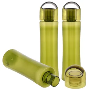 Kuber Industries Plastic Water Bottle- 1 Litre, Pack of 3 (Green)