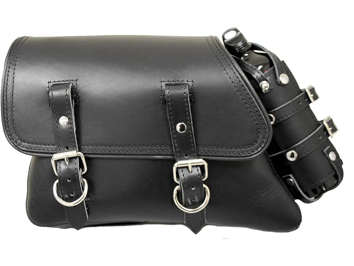 La Rosa Design Solo Left Side Bag With Fuel Bottle Holder Black