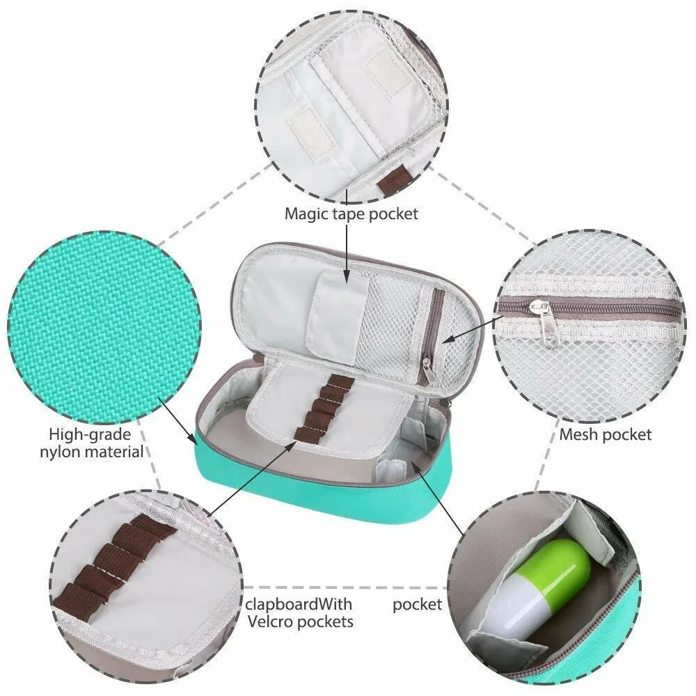 Large Capacity Multifunction Pencil Case Canvas Pen Pouch Cosmetic Makeup Bag