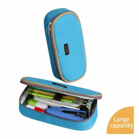 Large Capacity Multifunction Pencil Case Canvas Pen Pouch Cosmetic Makeup Bag