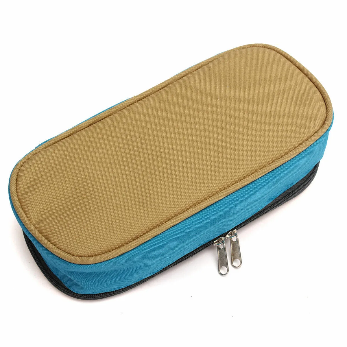 Large Capacity Multifunction Pencil Case Canvas Pen Pouch Cosmetic Makeup Bag