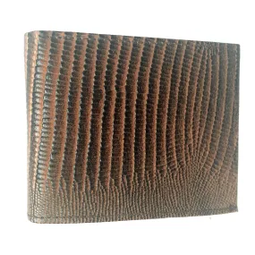 Leather Impressions Lizard Print Leather Bi-fold Wallet