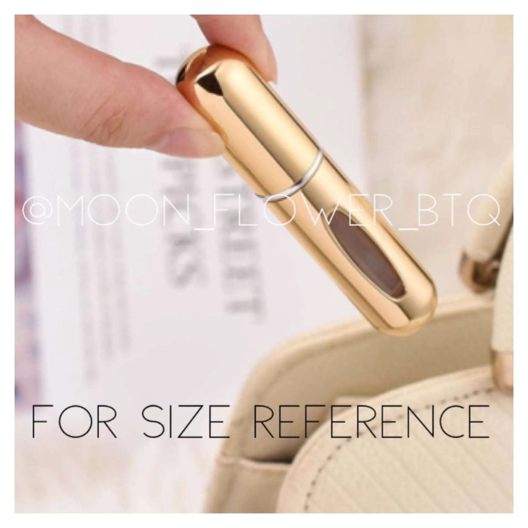 Light Blue Metallic Refillable Perfume Spray Atomizer