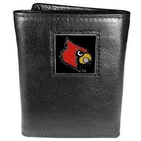 Louisville Cardinals Deluxe Leather Tri-fold Wallet