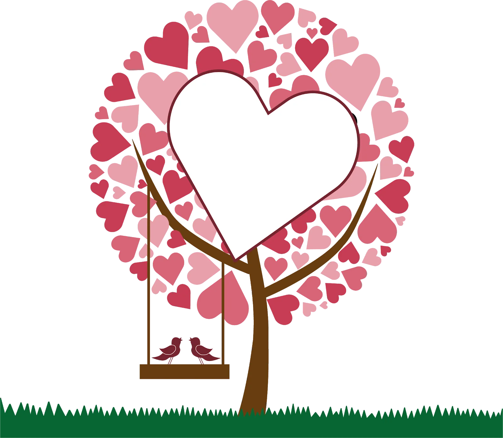 Love Heart Tree Make up Bag