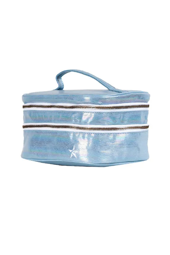 Luster in Cloud Rebel Glam & Go Travel Case with White Zipper