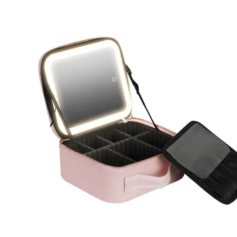Makeup Bag - Smart LED Cosmetic Case with Mirror