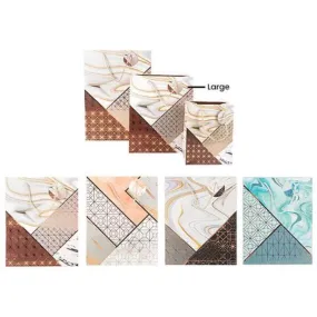 Marble & Pattern Large Gift Bag - 26cm x 32cm x 12cm