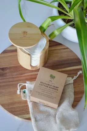Me Mother Earth: Bamboo Storage Box   Hemp Cotton Rounds Set