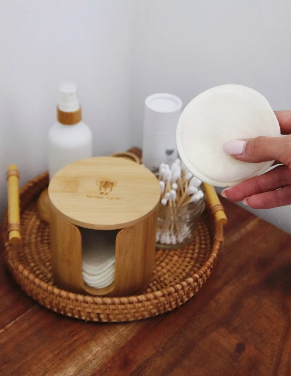 Me Mother Earth: Bamboo Storage Box   Hemp Cotton Rounds Set