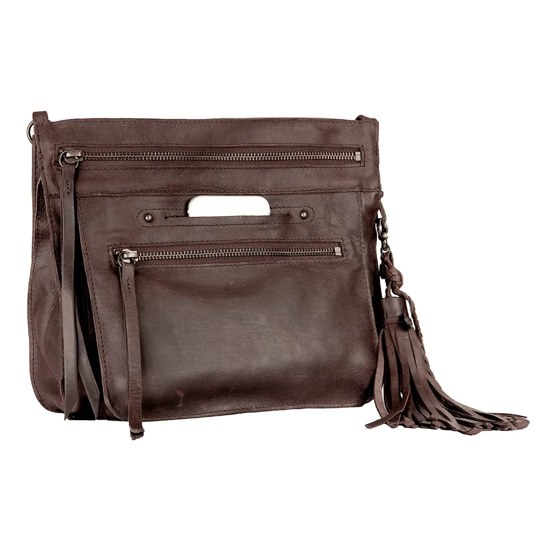 Media Lightweight Handmade Leather Crossbody Bag