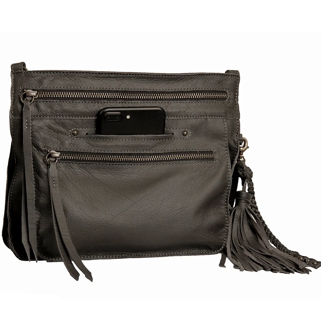 Media Lightweight Handmade Leather Crossbody Bag