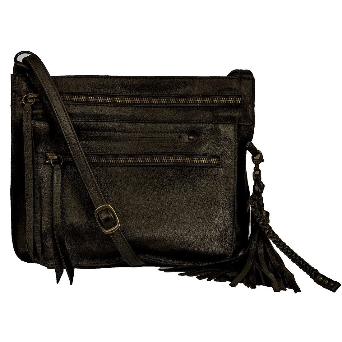 Media Lightweight Handmade Leather Crossbody Bag