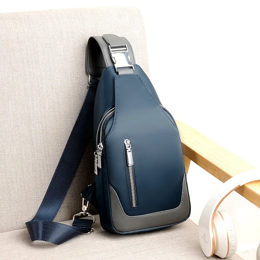 Men's Small Crossbody Bag with USB Charging