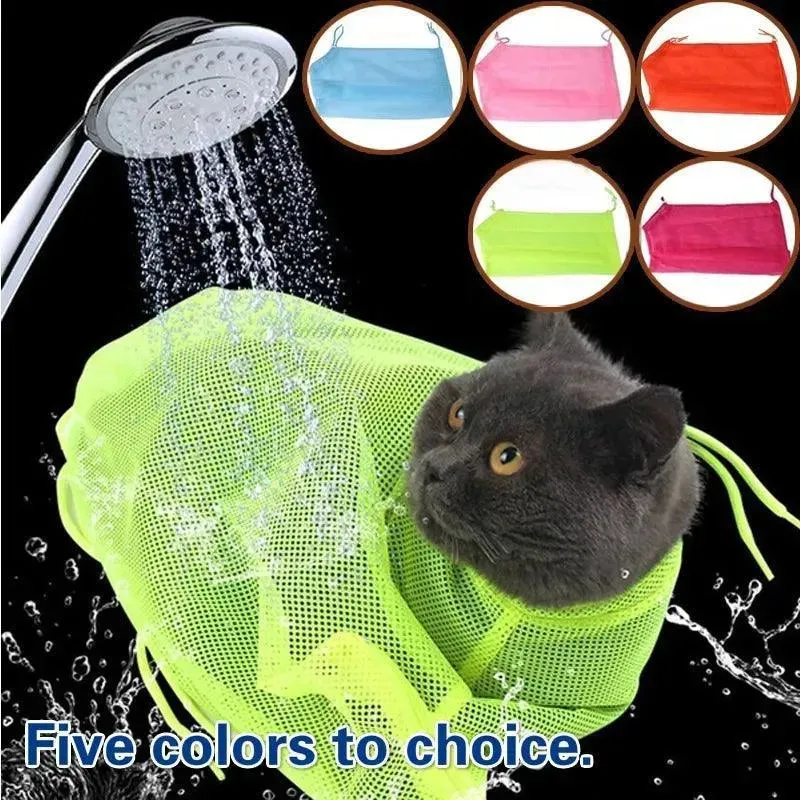 Mesh Cat Bathing Grooming Bag