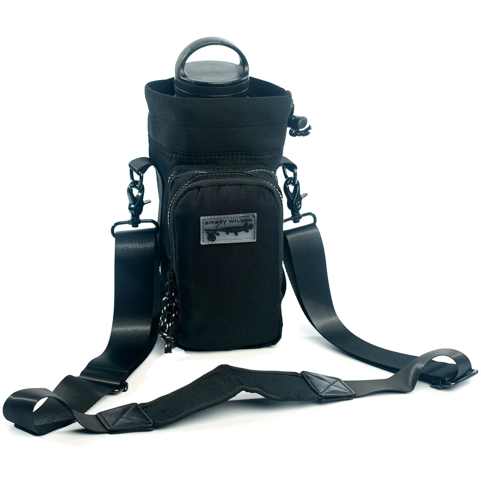 Midnight Black Water Bottle Carrier