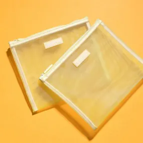 Moira Mesh Makeup Pouch Large (Yellow)