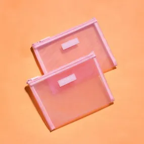 Moira Mesh Makeup Pouch Medium (Pink)