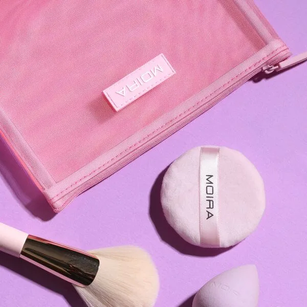 Moira Mesh Makeup Pouch Medium (Pink)