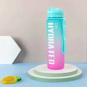 Motivational Water Bottle with Time Marker BPA 5604 Free-Aqua
