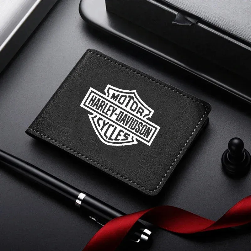 Motorcycle Driver's license Cover Holder ID Credit Card Wallet Suede For harley