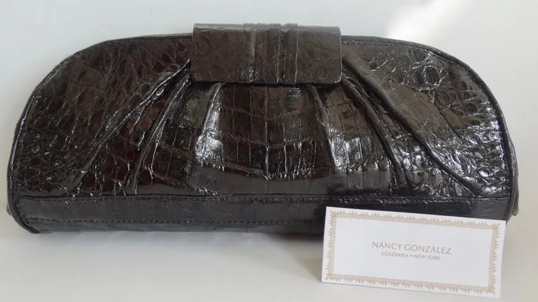 Nancy Gonzalez Genuine Crocodile Clutch