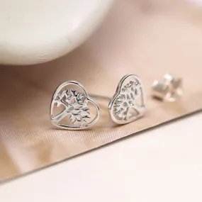 Peace Of Mind - Sterling Silver Tiny Tree Of Life Studs